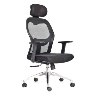 Silla de Oficina Presidente Noruega Negro Ergonómica möbelArt