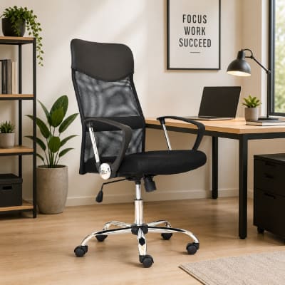 Silla de Oficina Presidente Seul Eco SG Negro möbelArt