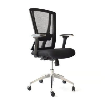 Silla de Oficina Gerente Winner Negro Ergonómica möbelArt
