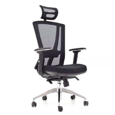 Silla de Oficina Presidente Winner Base Aluminio Negro Ergonómica möbelArt
