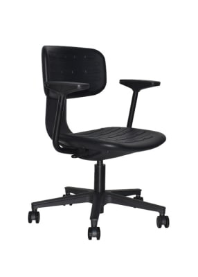 Silla Kan con brazos Negro möbelArt