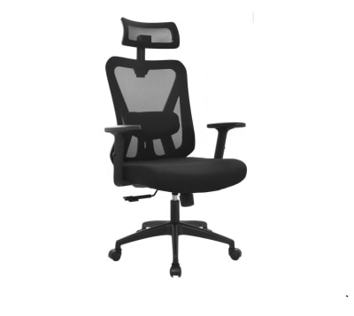 Silla de Oficina Presidente Dolfin BN LAP Negro möbelArt