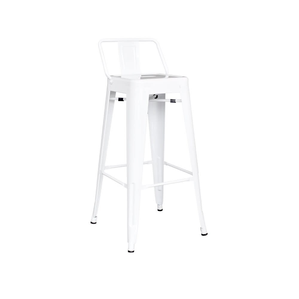Silla Bar Cloe con espaldar Blanco MSA möbelArt1