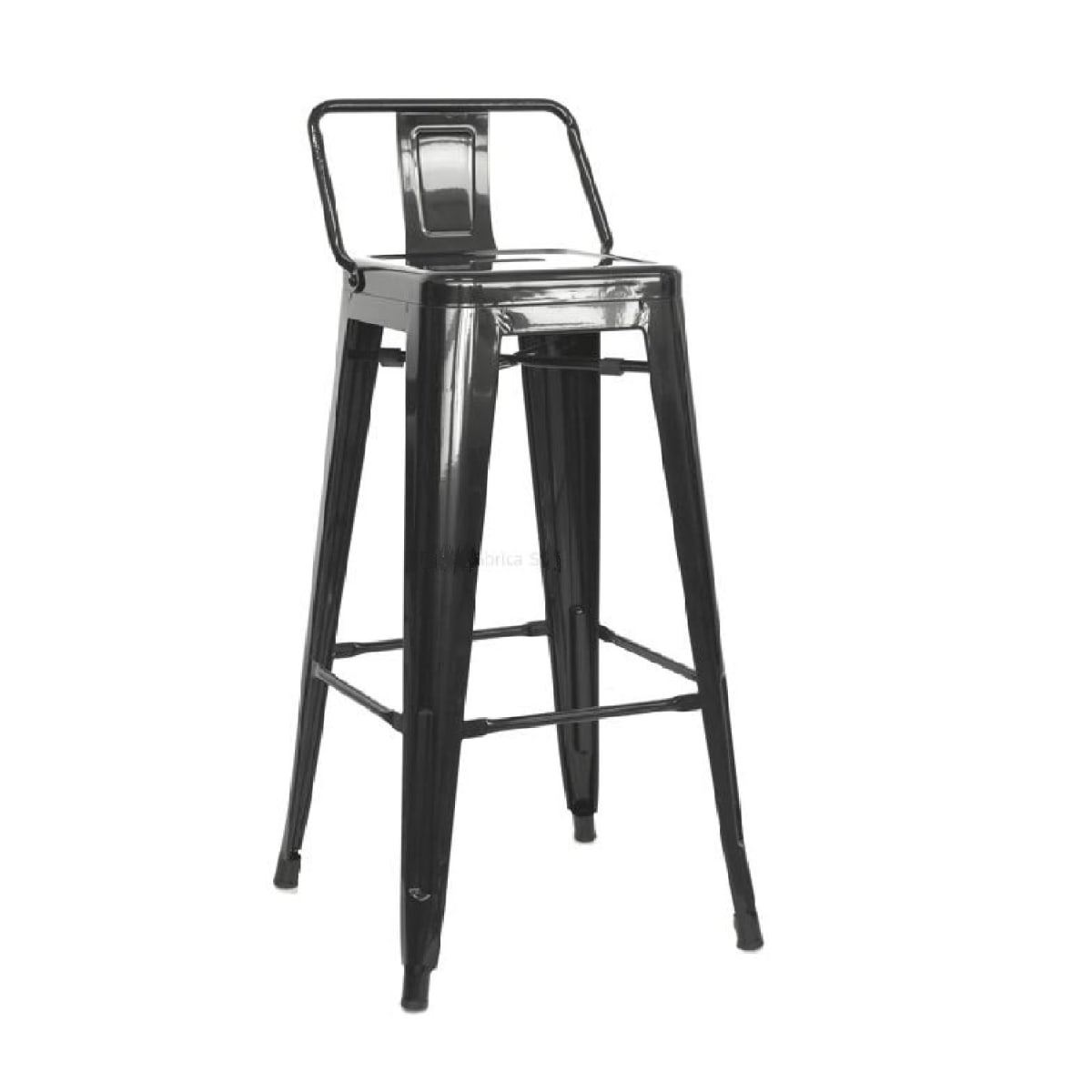 Silla Bar Cloe con espaldar Negro MSA möbelArt1