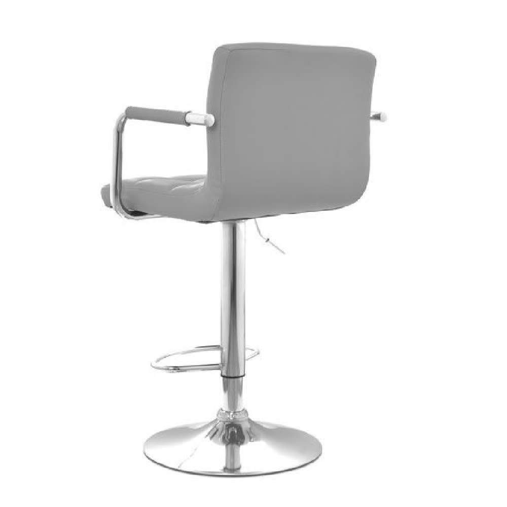 Silla Bar Nill con brazos giratoria PU MSA Gris möbelArt4