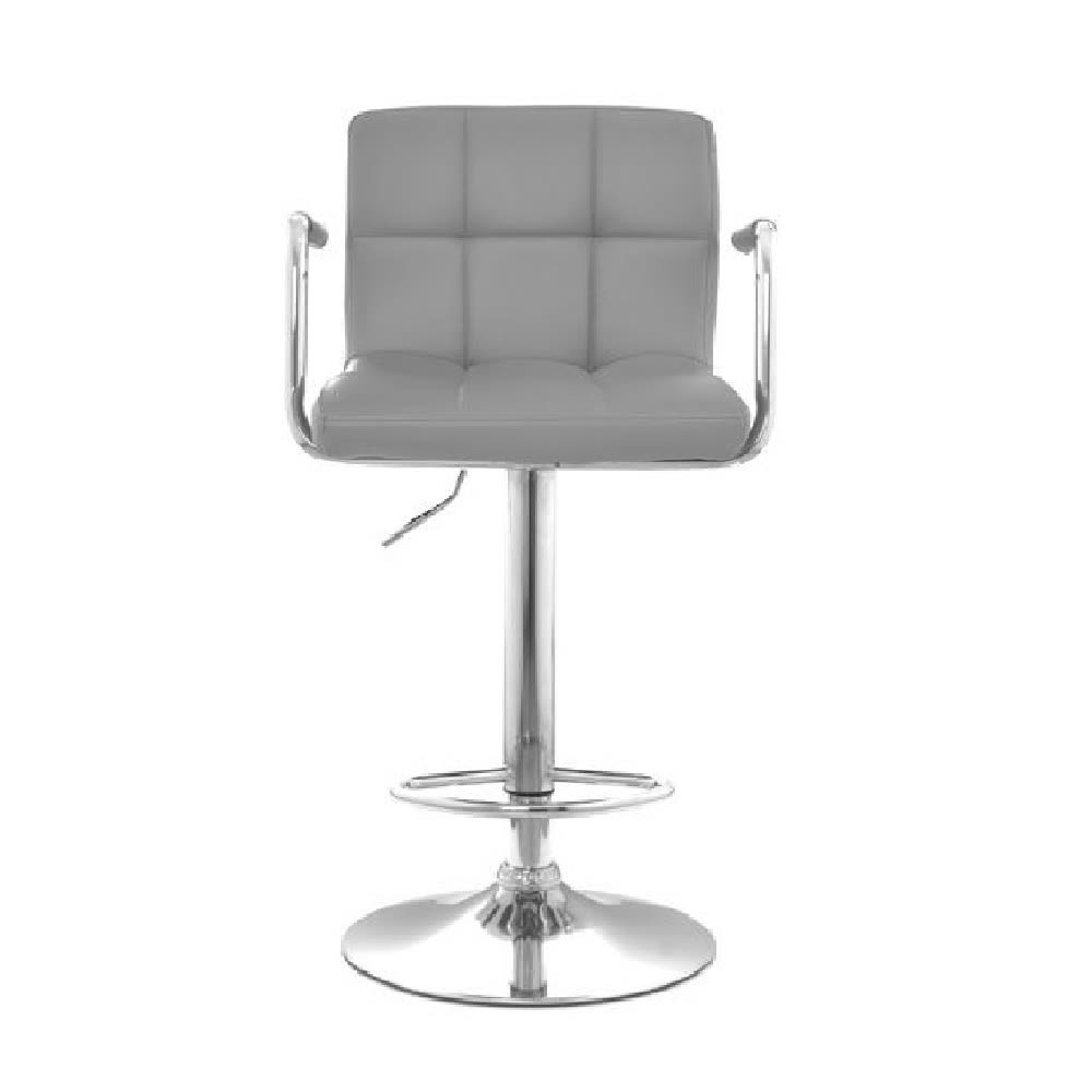 Silla Bar Nill con brazos giratoria PU MSA Gris möbelArt2