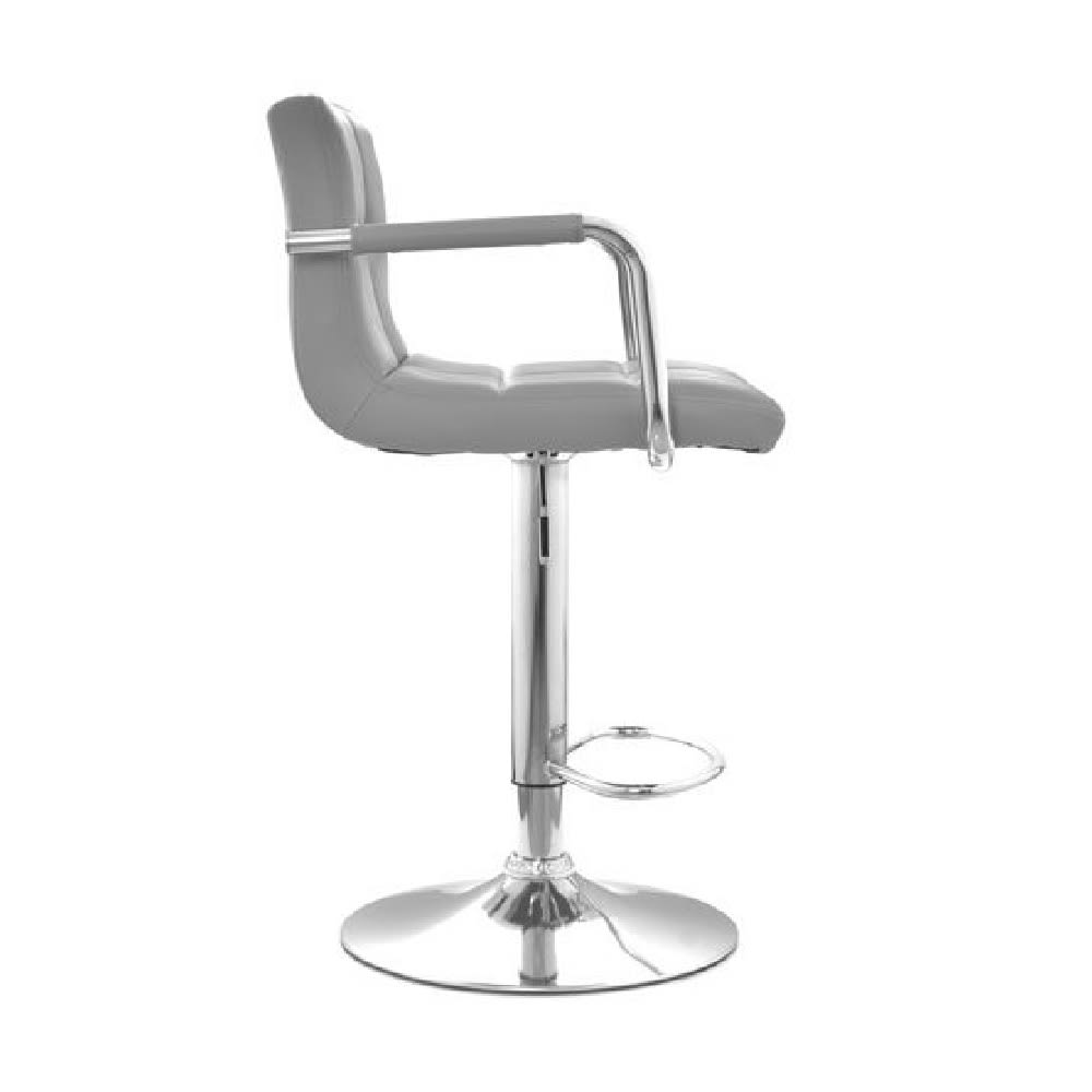 Silla Bar Nill con brazos giratoria PU MSA Gris möbelArt3