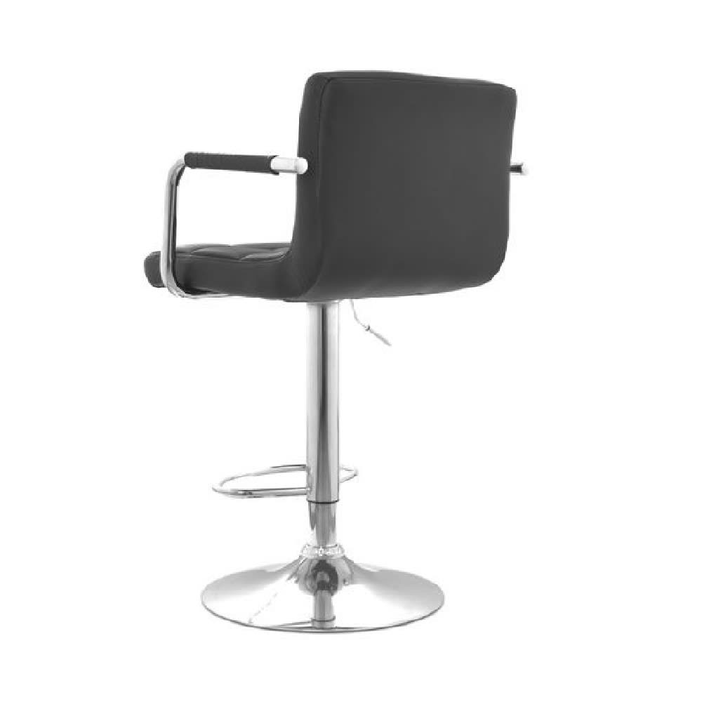 Silla Bar Nill con brazos giratoria PU MSA Negro möbelArt4
