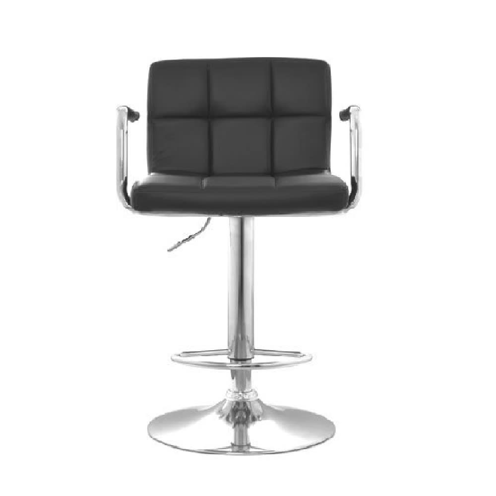 Silla Bar Nill con brazos giratoria PU MSA Negro möbelArt2