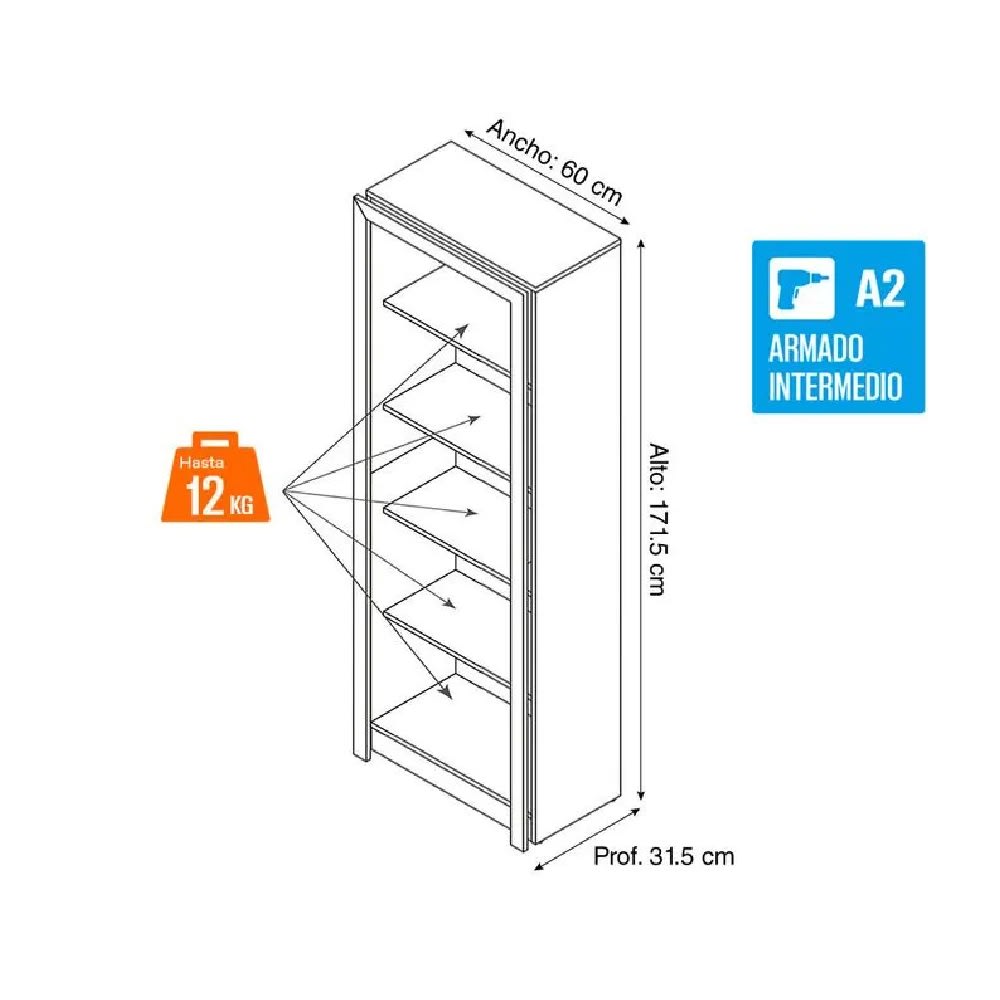 Biblioteca Cameron Rústico möbelArt4