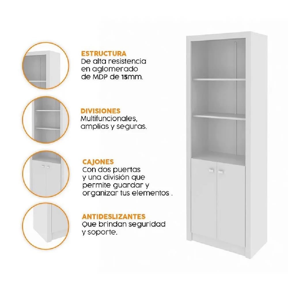 Biblioteca Harrison Blanco möbelArt2