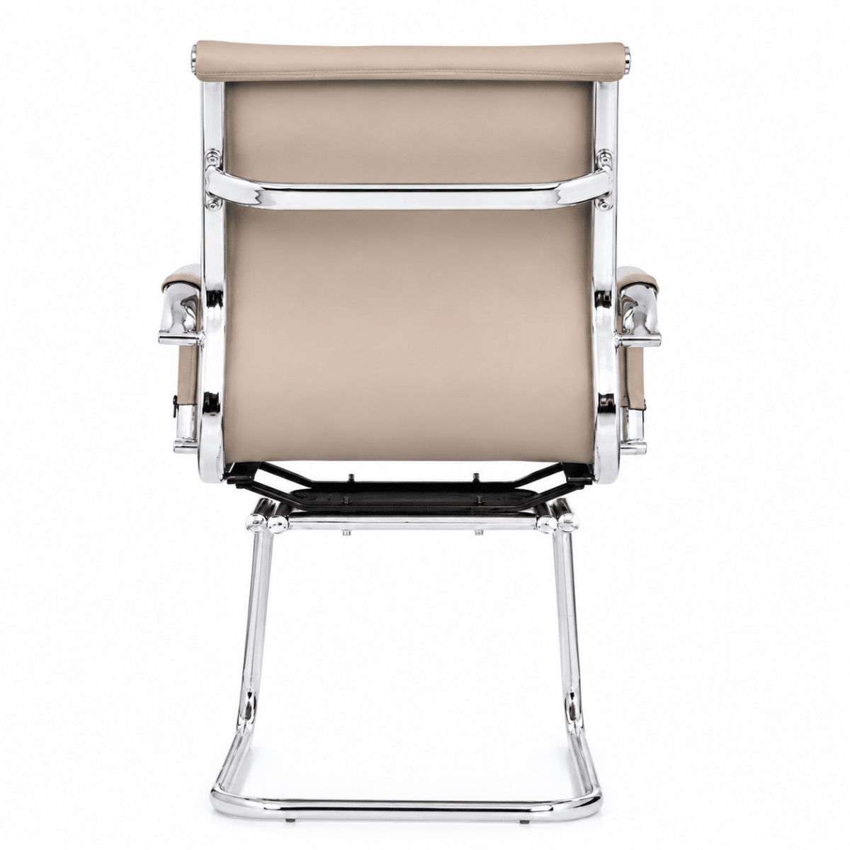 Silla de Oficina Visita Boss PU Base Trineo Taupe möbelArt4
