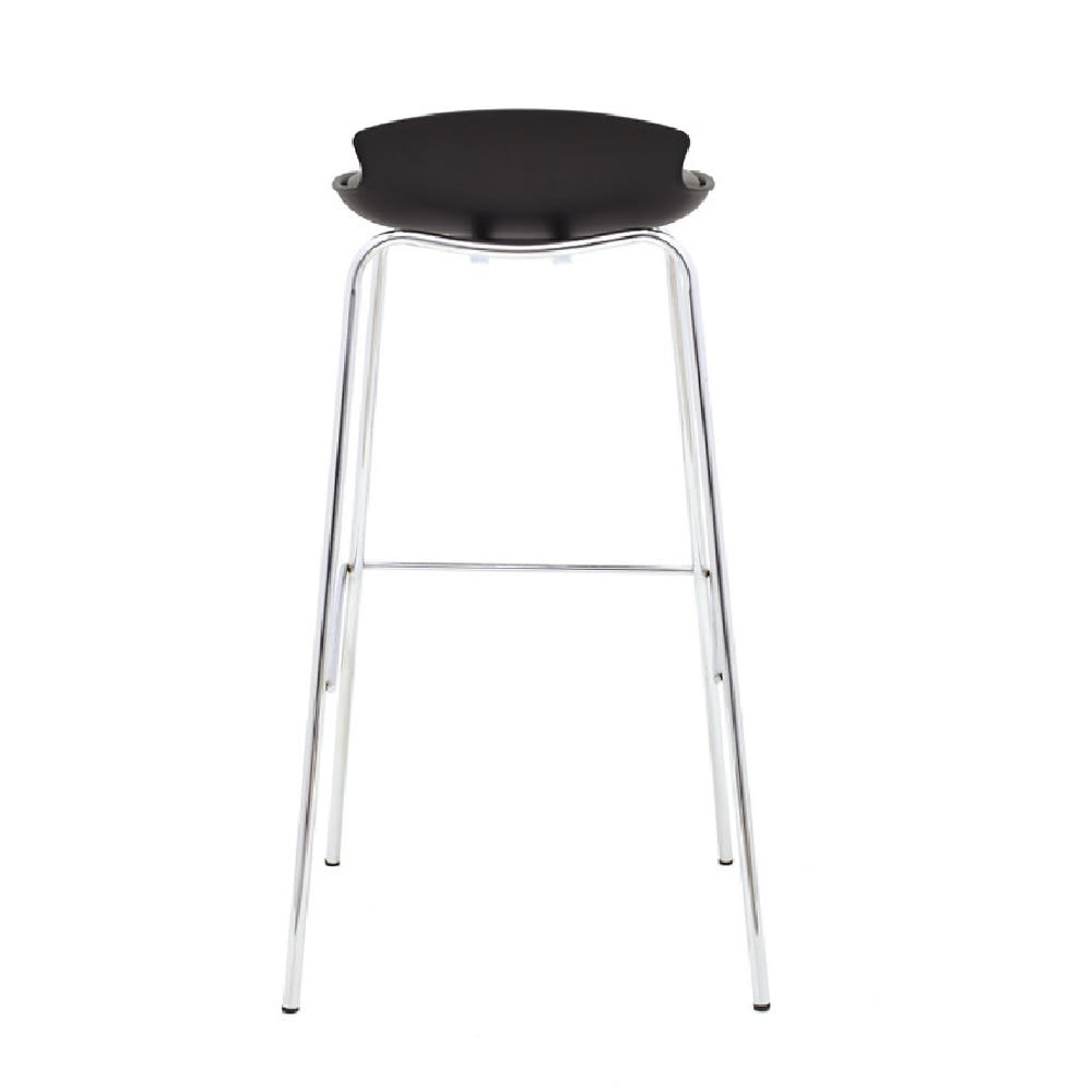 Silla Bar Air fija PU Negro möbelArt4