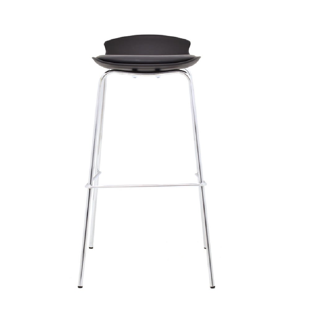 Silla Bar Air fija PU Negro möbelArt2