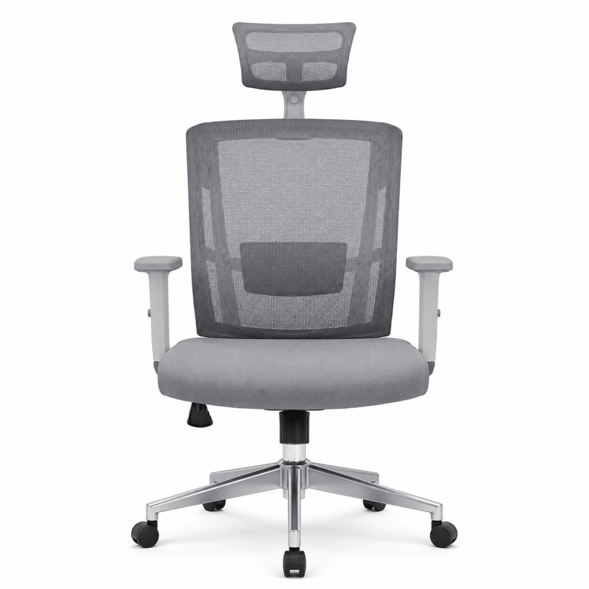 Silla de Oficina Presidente Delphi 2 Gris Base Aluminio Ergonómica möbelArt3