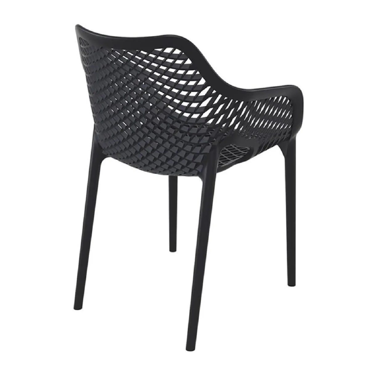 Silla de Diseño Berlin con brazos negro möbelArt3