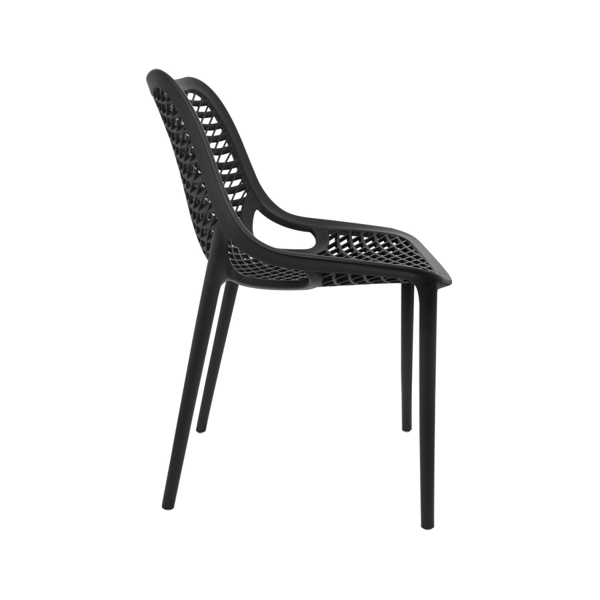 Silla de Diseño Berlin sin brazos Negro möbelArt2