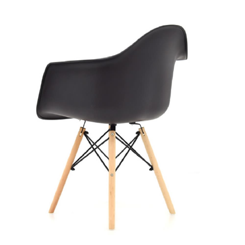 Silla de Diseño Eames con brazos MSA Negro möbelArt3