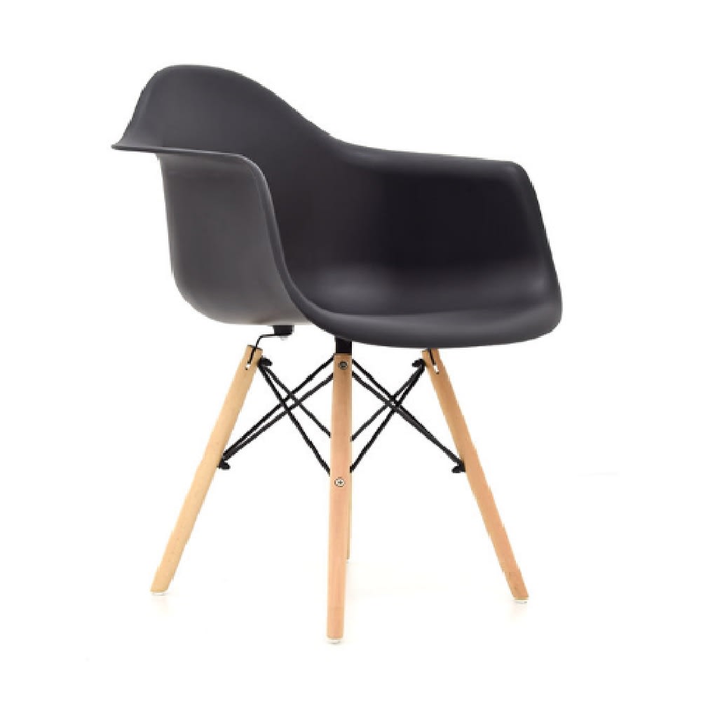 Silla de Diseño Eames con brazos MSA Negro möbelArt1