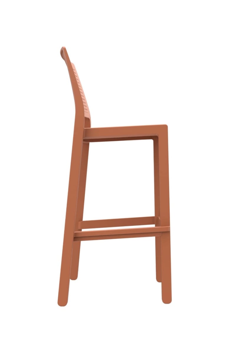 Silla para Bar Emi Fija Exterior H75cm Terracota möbelArt2