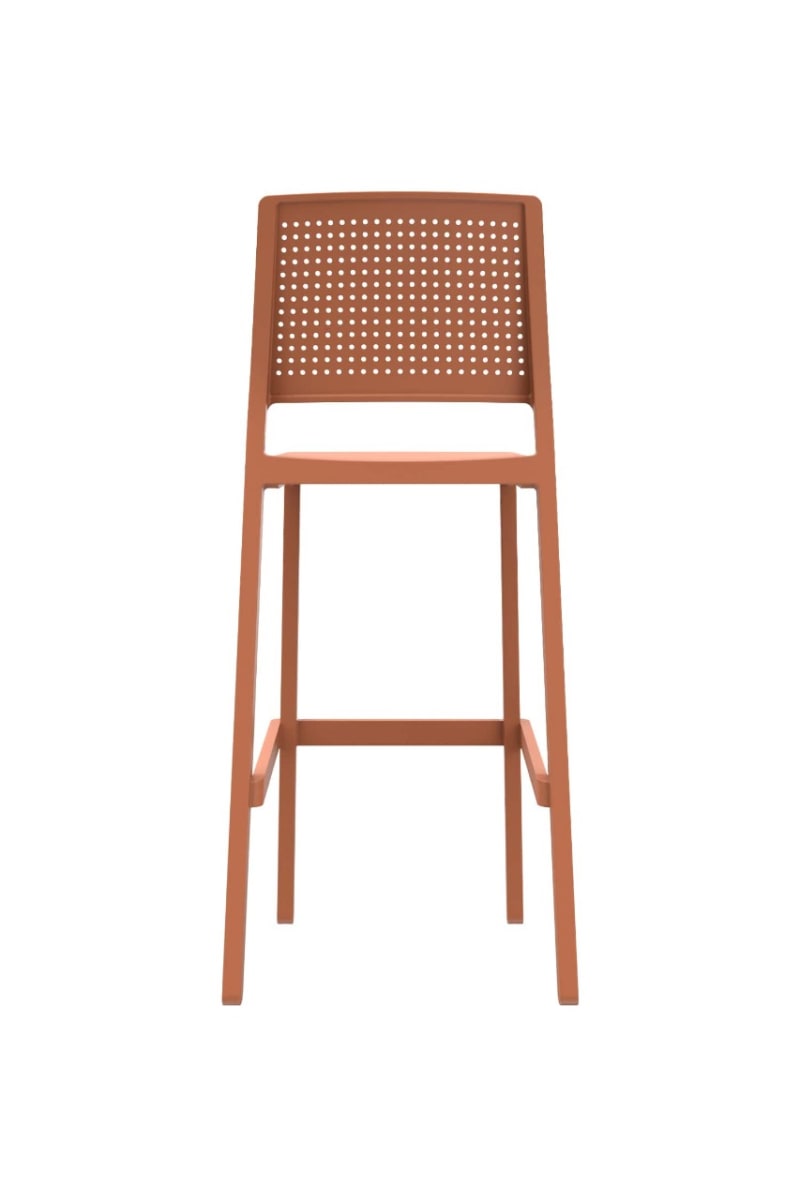 Silla para Bar Emi Fija Exterior H75cm Terracota möbelArt3
