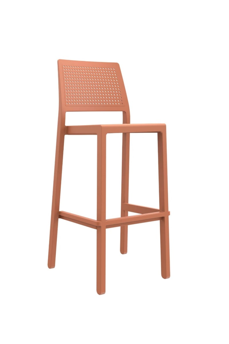 Silla para Bar Emi Fija Exterior H75cm Terracota möbelArt1