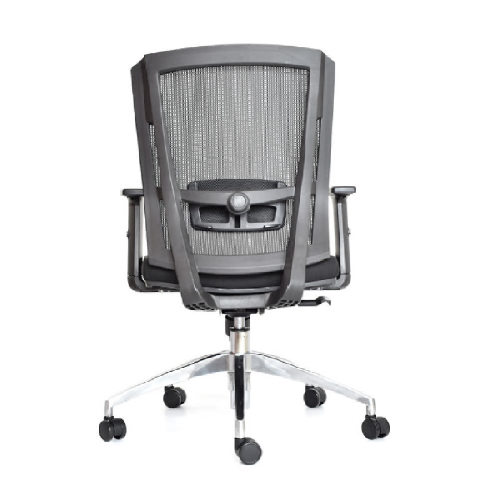 Silla de Oficina Gerente Delphi 2 Negro Base Aluminio Ergonómica möbelArt3