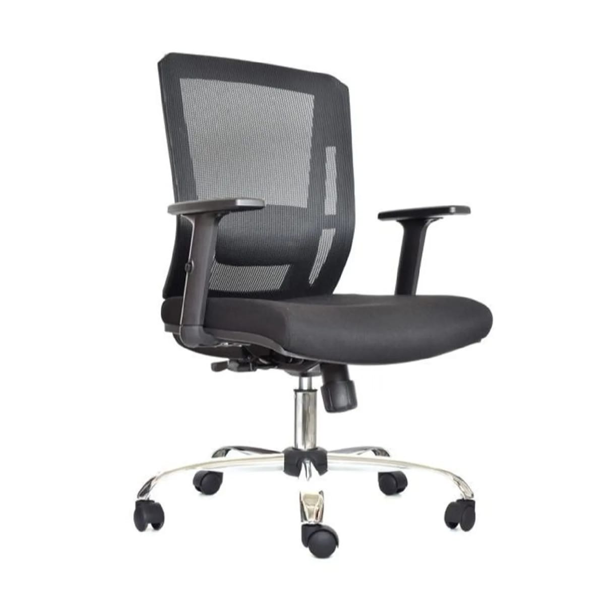 Silla de Oficina Gerente Delphi 2 Negro Base Cromada Ergonómica möbelArt1