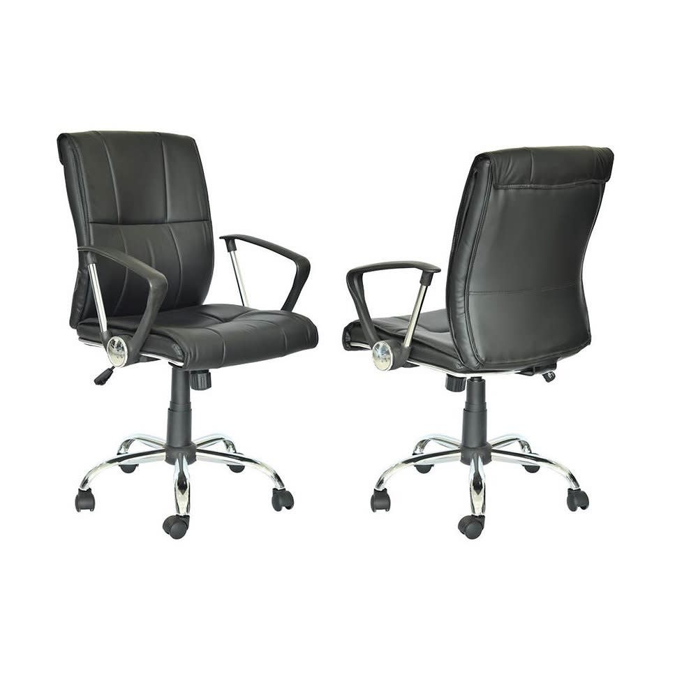 Silla de Oficina Gerente Joy PU Eco Negro möbelArt4