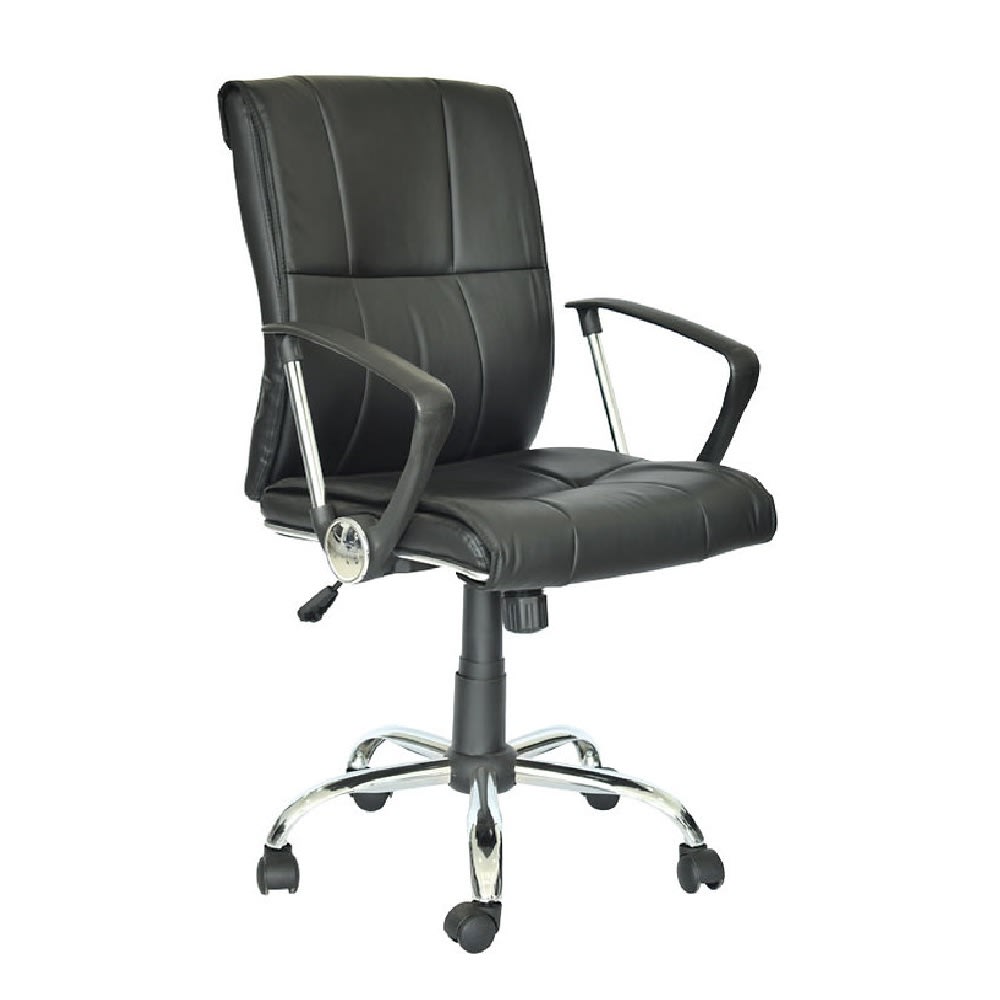 Silla de Oficina Gerente Joy PU Eco Negro möbelArt1