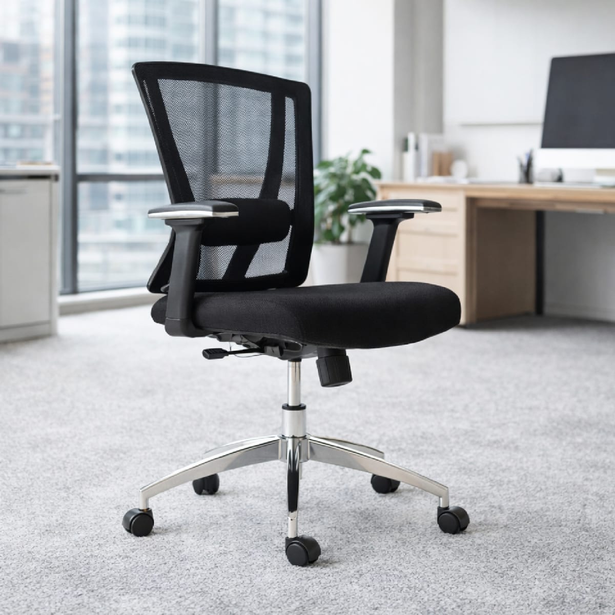 Silla de Oficina Gerente Winner Negro Ergonómica möbelArt1