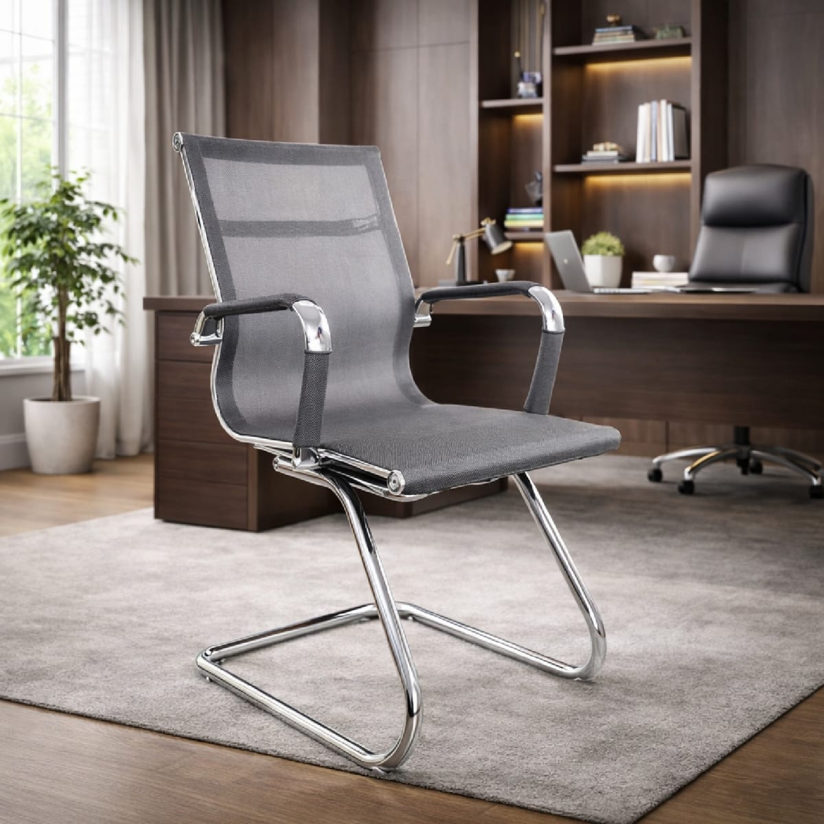 Silla de Oficina Visita Apolo Base Trineo Gris möbelArt1