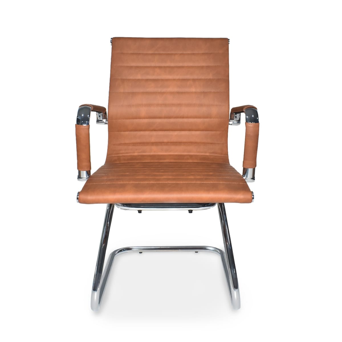 Silla de Oficina Visita Boss PU Base Trineo Camel möbelArt2