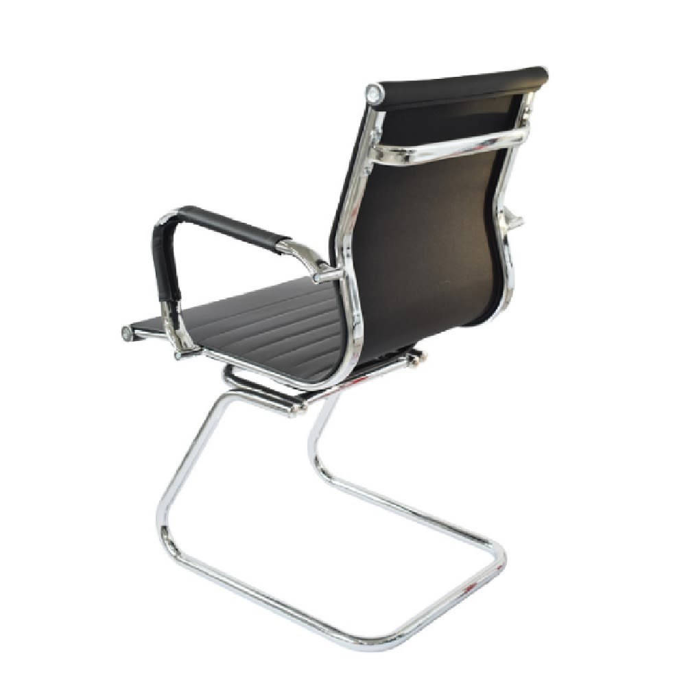 Silla de Oficina Visita Boss PU Base Trineo Negro möbelArt3