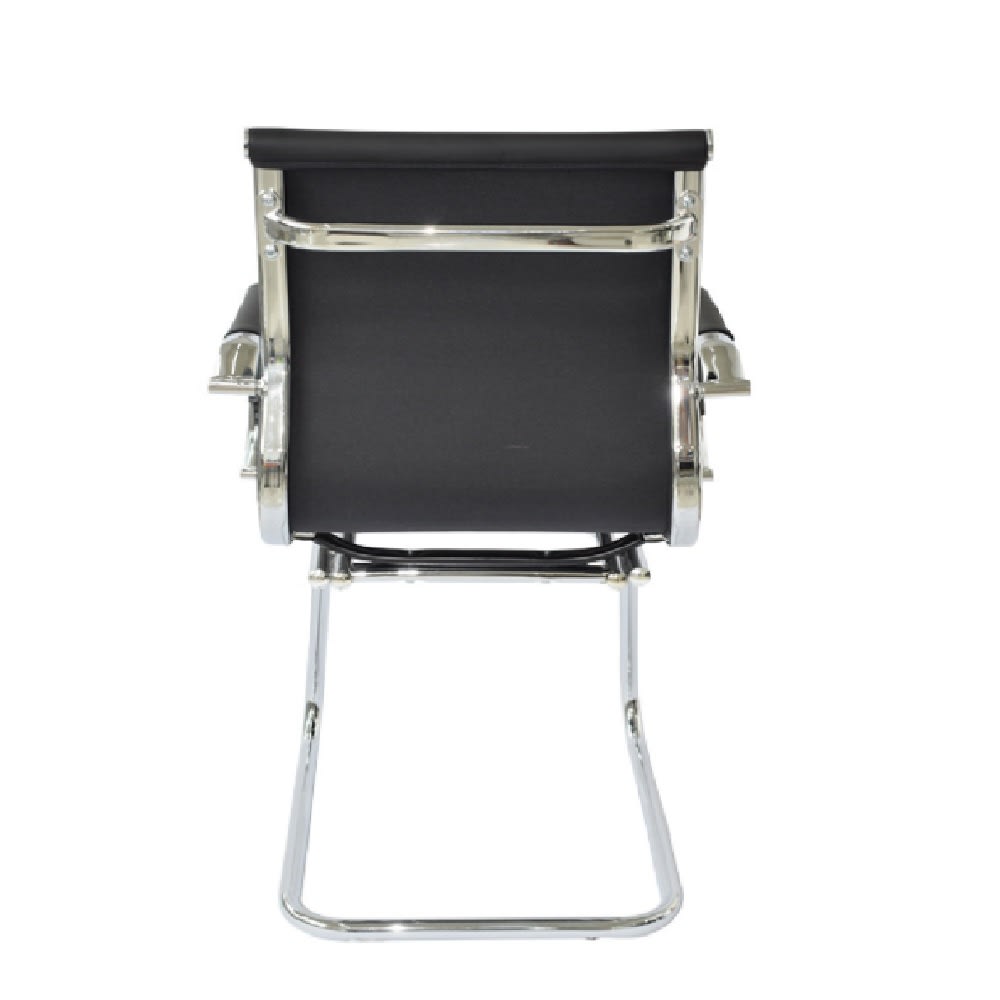 Silla de Oficina Visita Boss PU Base Trineo Negro möbelArt4