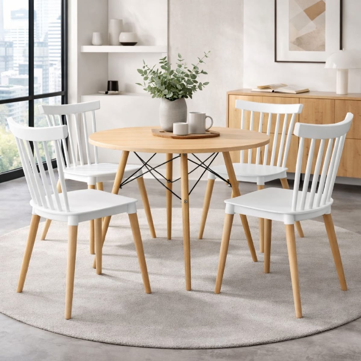 Juego de Comedor Aura Blanco möbelArt1