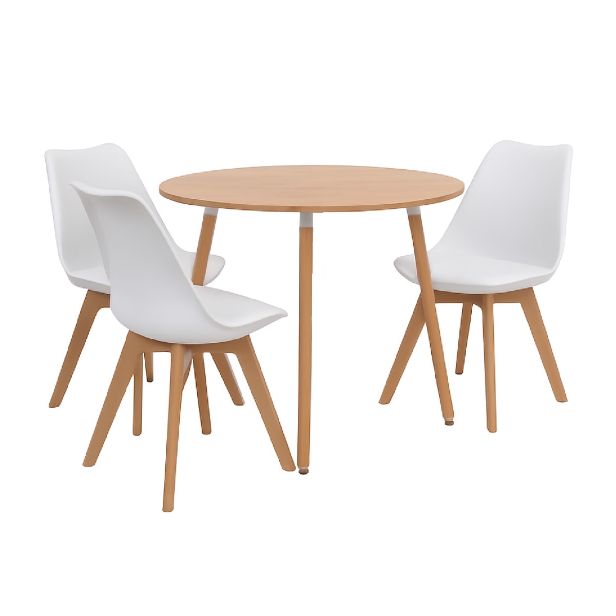 Juego de comedor Loma 3 puestos Blanco möbelArt2