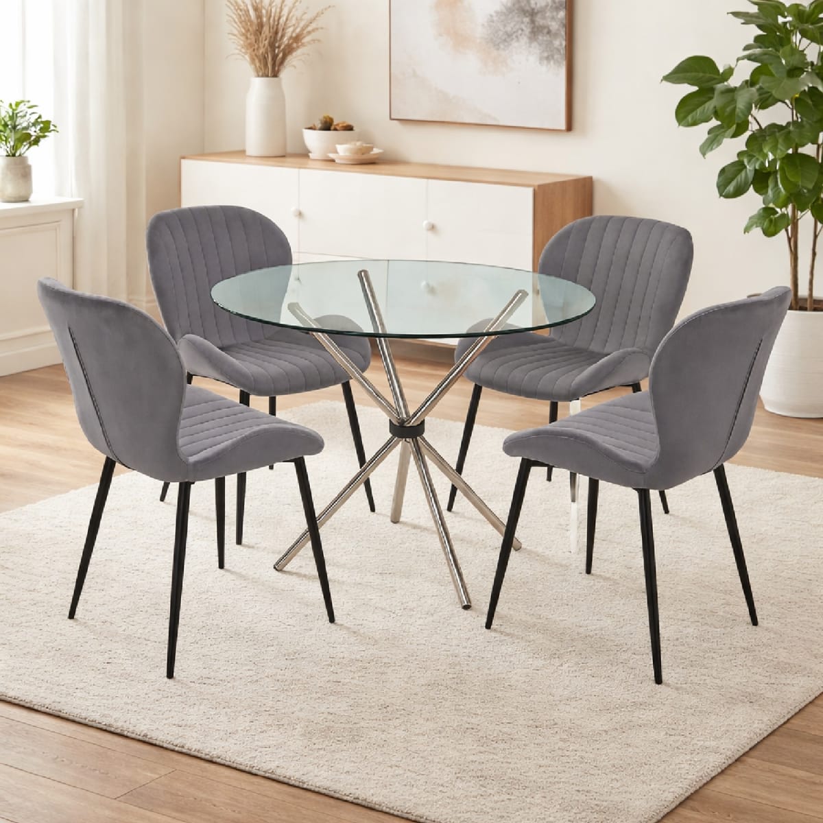 Juego de Comedor Mariposa Gris möbelArt1