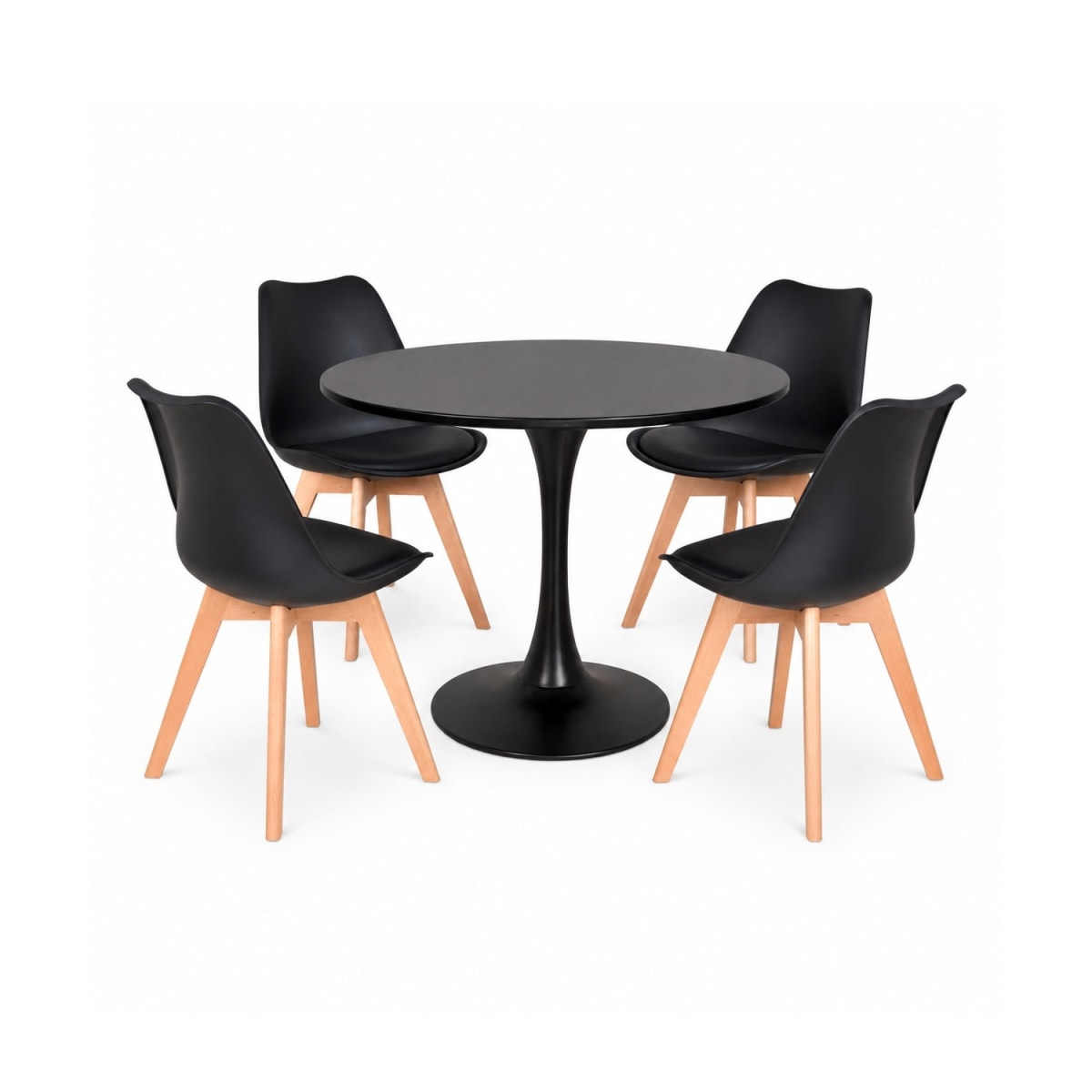 Juego de comedor Oslo Negro möbelArt2