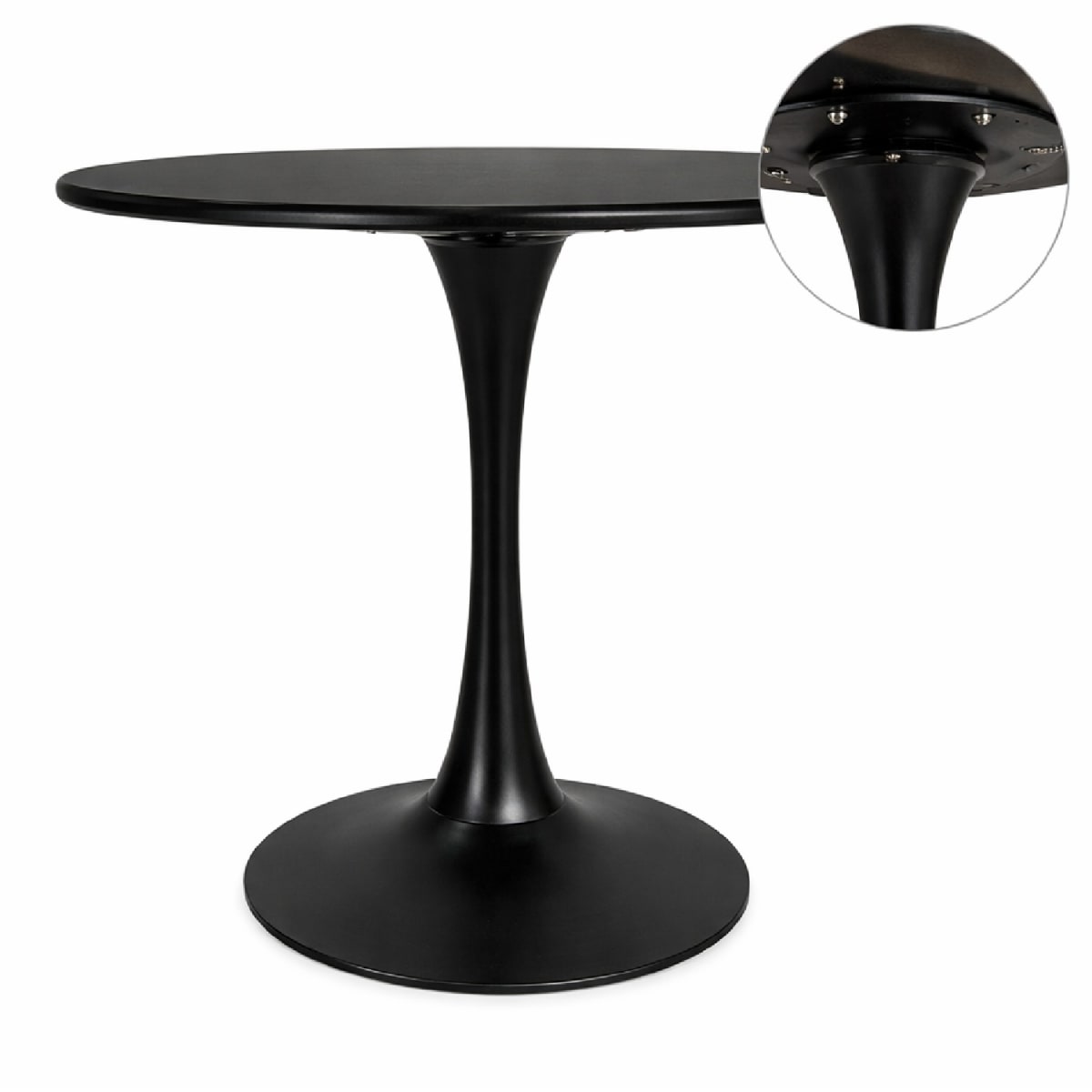 Mesa Oslo MDF 80 cm Negro möbelArt2