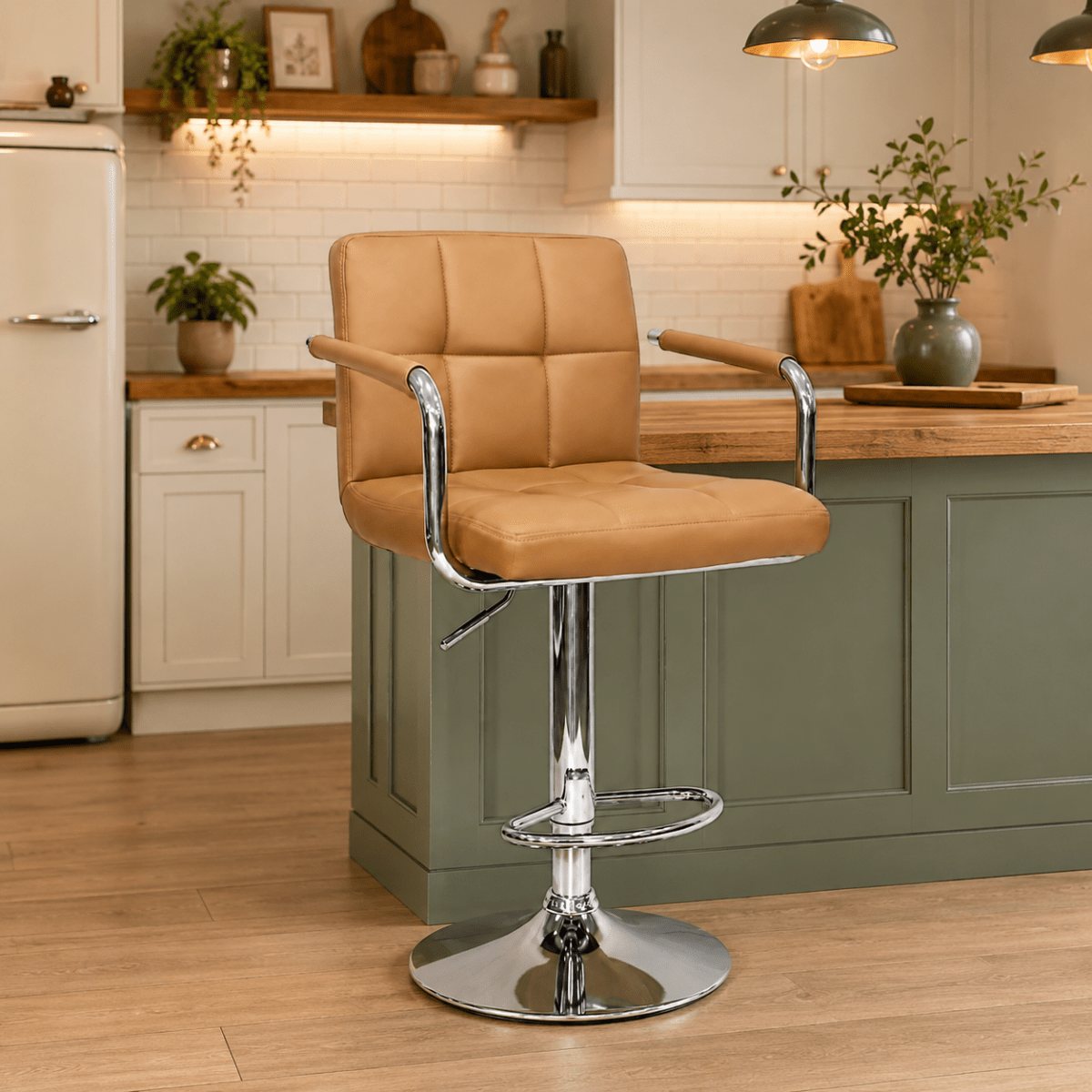 Silla Bar Nill con brazos giratoria PU Café möbelArt7
