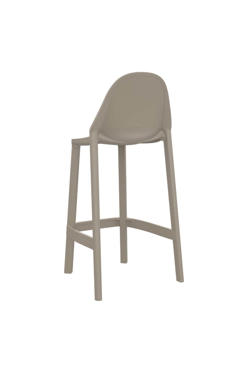 Silla para Bar Piú Fija Exterior H65cm Gris möbelArt4