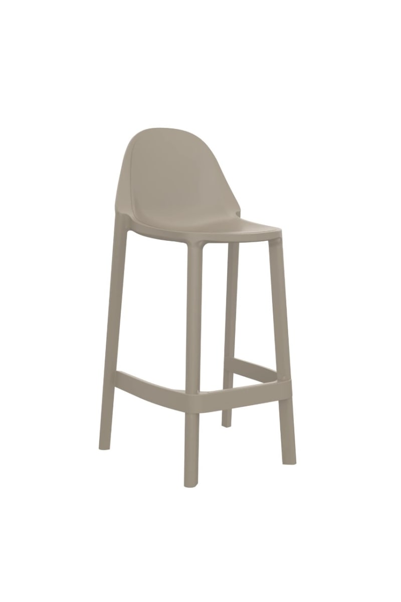 Silla para Bar Piú Fija Exterior H65cm Gris möbelArt1