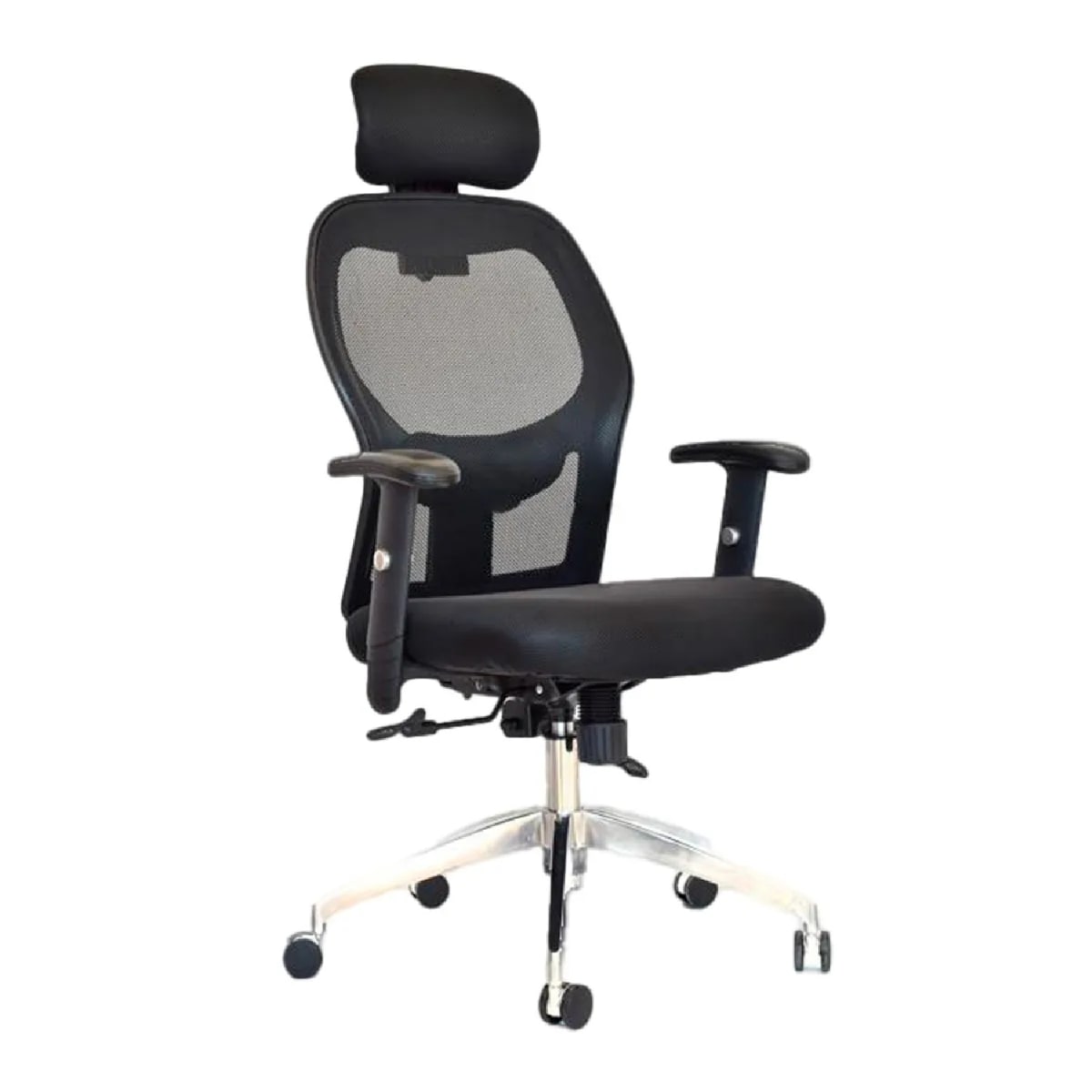 Silla de Oficina Presidente Dakota Base Aluminio Negro möbelArt1