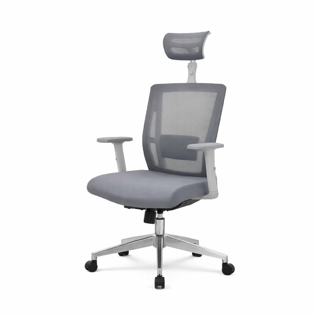 Silla de Oficina Presidente Delphi 2 Gris Base Aluminio Ergonómica möbelArt2