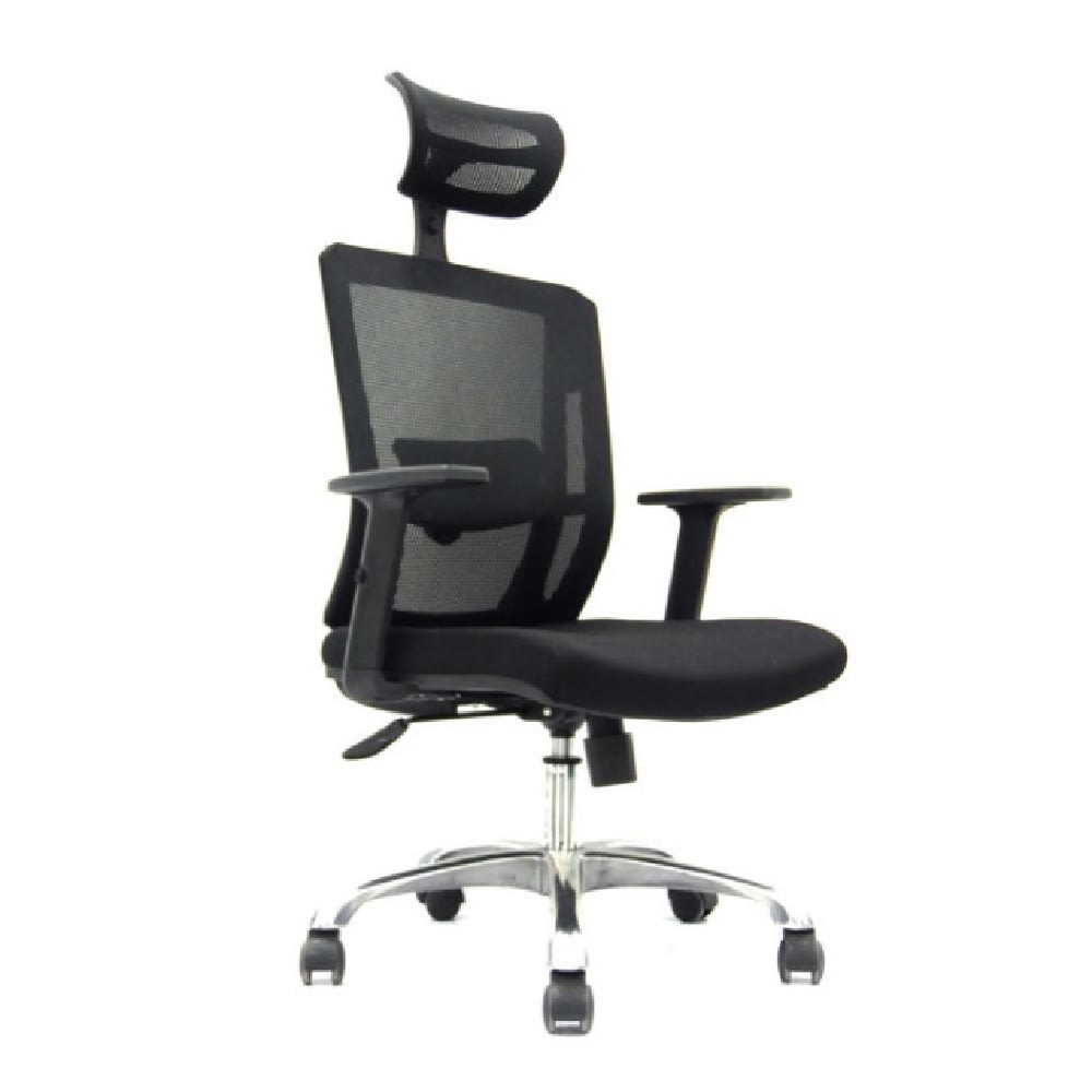 Silla de Oficina Presidente Delphi 2 Negro Base Aluminio Ergonómica möbelArt1