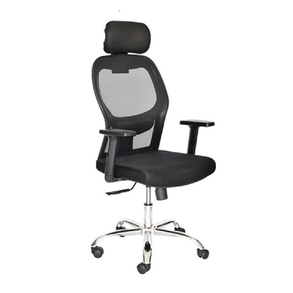Silla de Oficina Presidente Noruega Negro Ergonómica möbelArt5