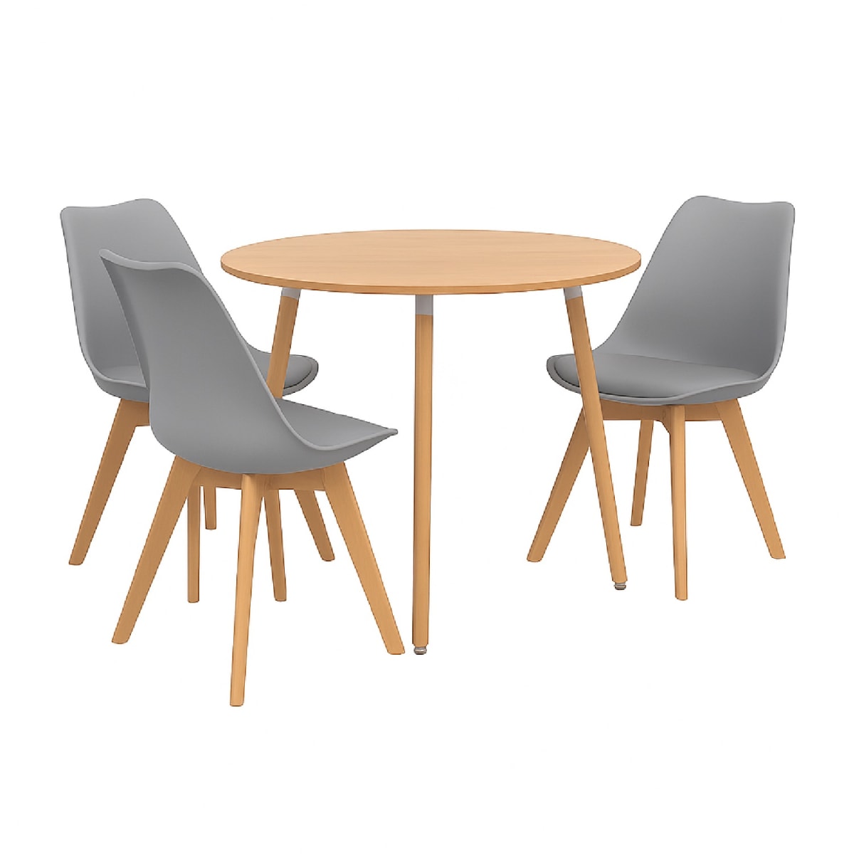 Juego de comedor Loma 3 puestos Gris möbelArt2