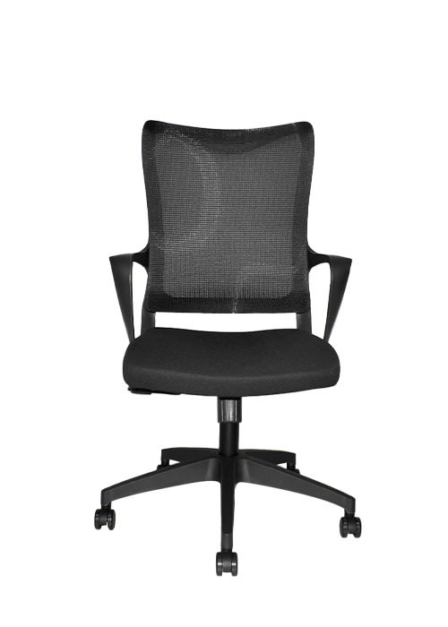 Silla de Oficina Gerente Rigs Tapizada Negro möbelArt2