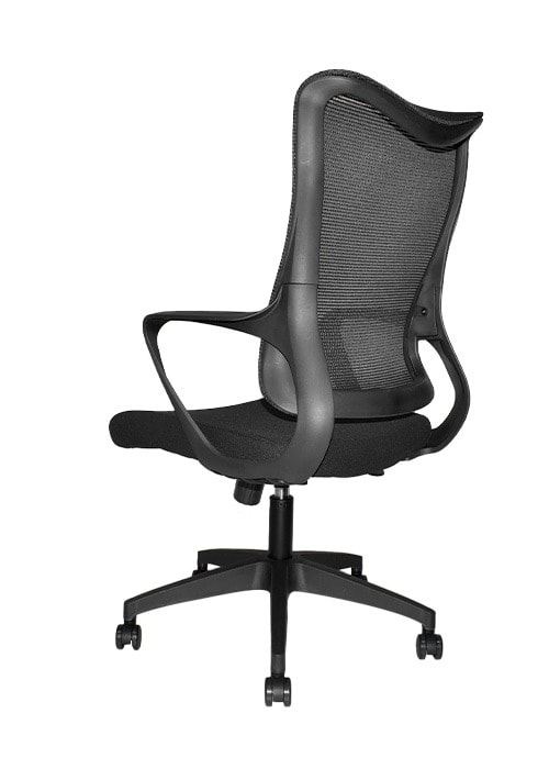 Silla de Oficina Gerente Rigs Tapizada Negro möbelArt3